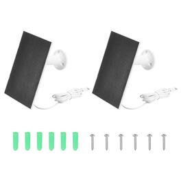 Unique Bargains - 2pcs Solar Panel for Ring Camera, 2W 6V USB Solar Panel Charger with 6ft Type-C Port Cable 360°Adjustable Wall Mount - White