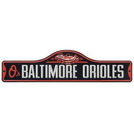 Open Road Brands - Baltimore Orioles 5'' x 20'' Metal Street Sign - Multicolor