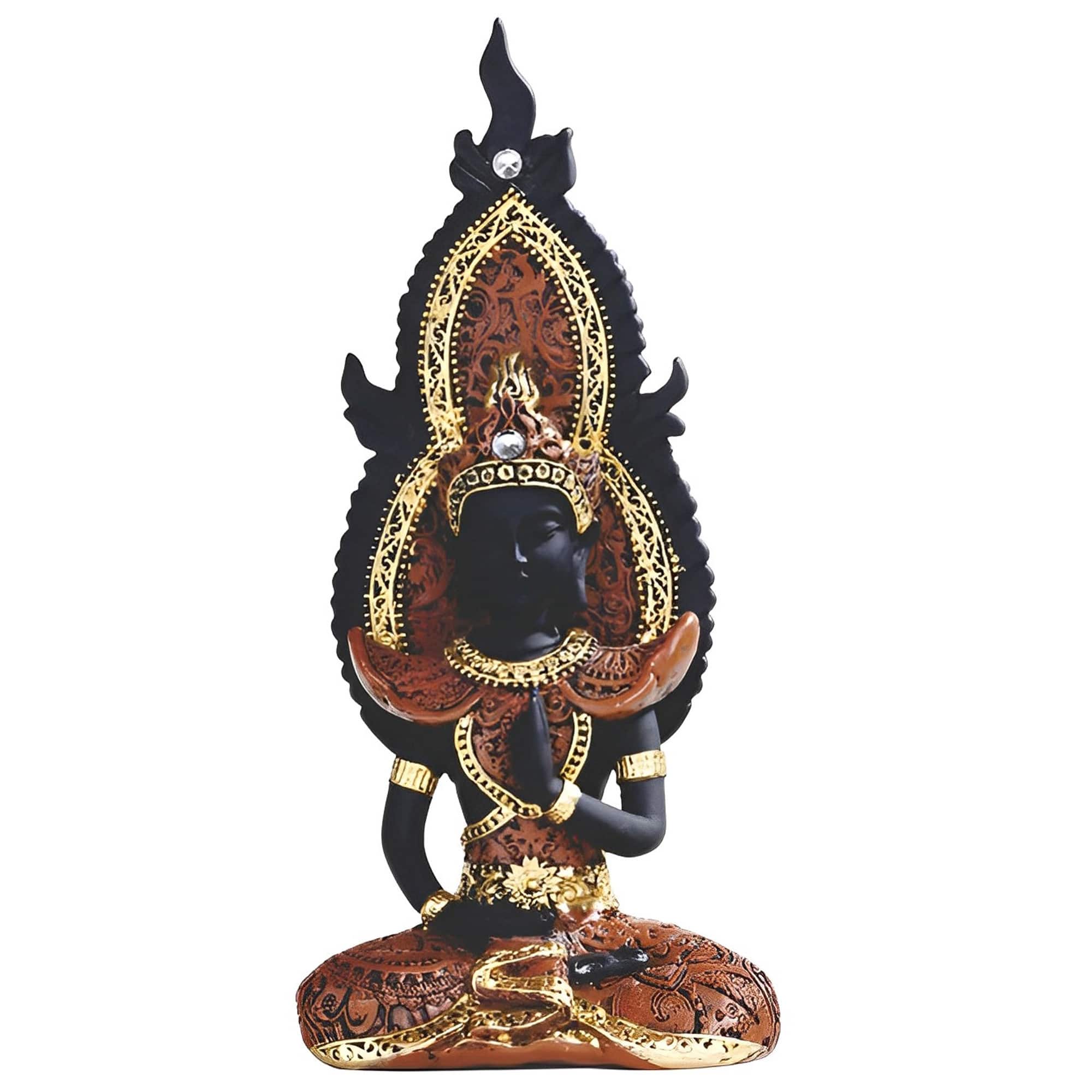 FC Design - 8"H Praying Thai Buddha Figurine Statue Office Desk Tabletop Home Decor Gift - Multi-Color
