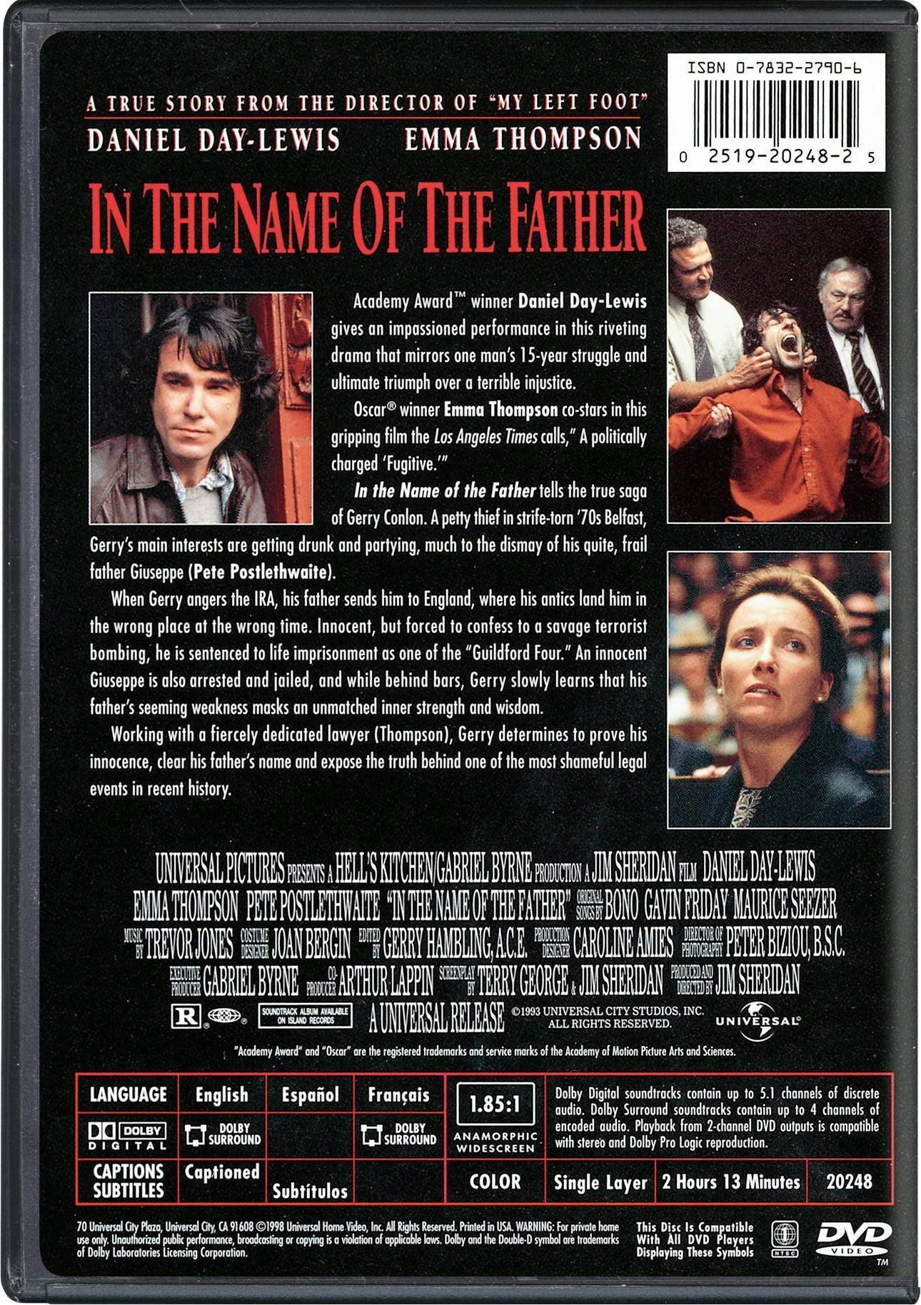 Back. In the Name of the Father (DVD Widescreen) [DVD].