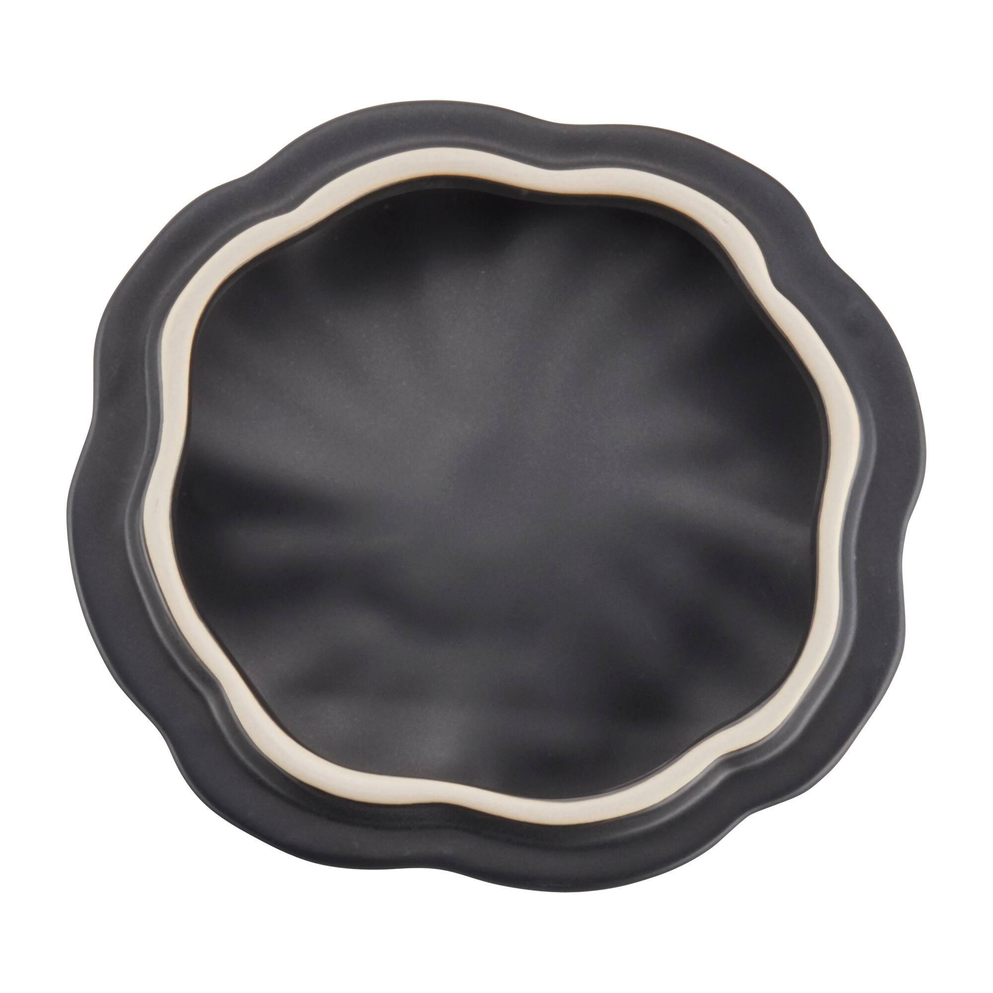 Alt View 4. Staub - Staub Ceramic 24-oz Pumpkin Cocotte - Matte Black - Matte Black.