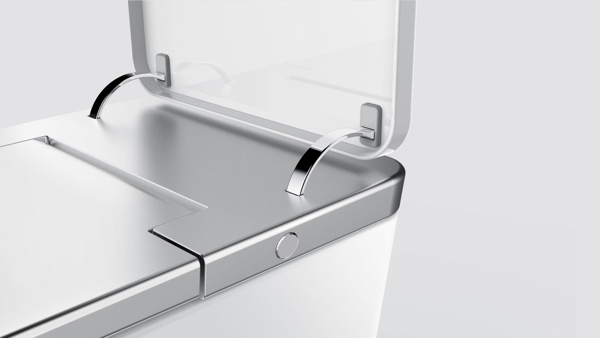 Alt View 10. Boyel Living - Silver Pro Version Smart Toilet Multi Mode Cleaning Heated Seat Auto Lid Sensor Flush Premium Full Function Design - SILVER.