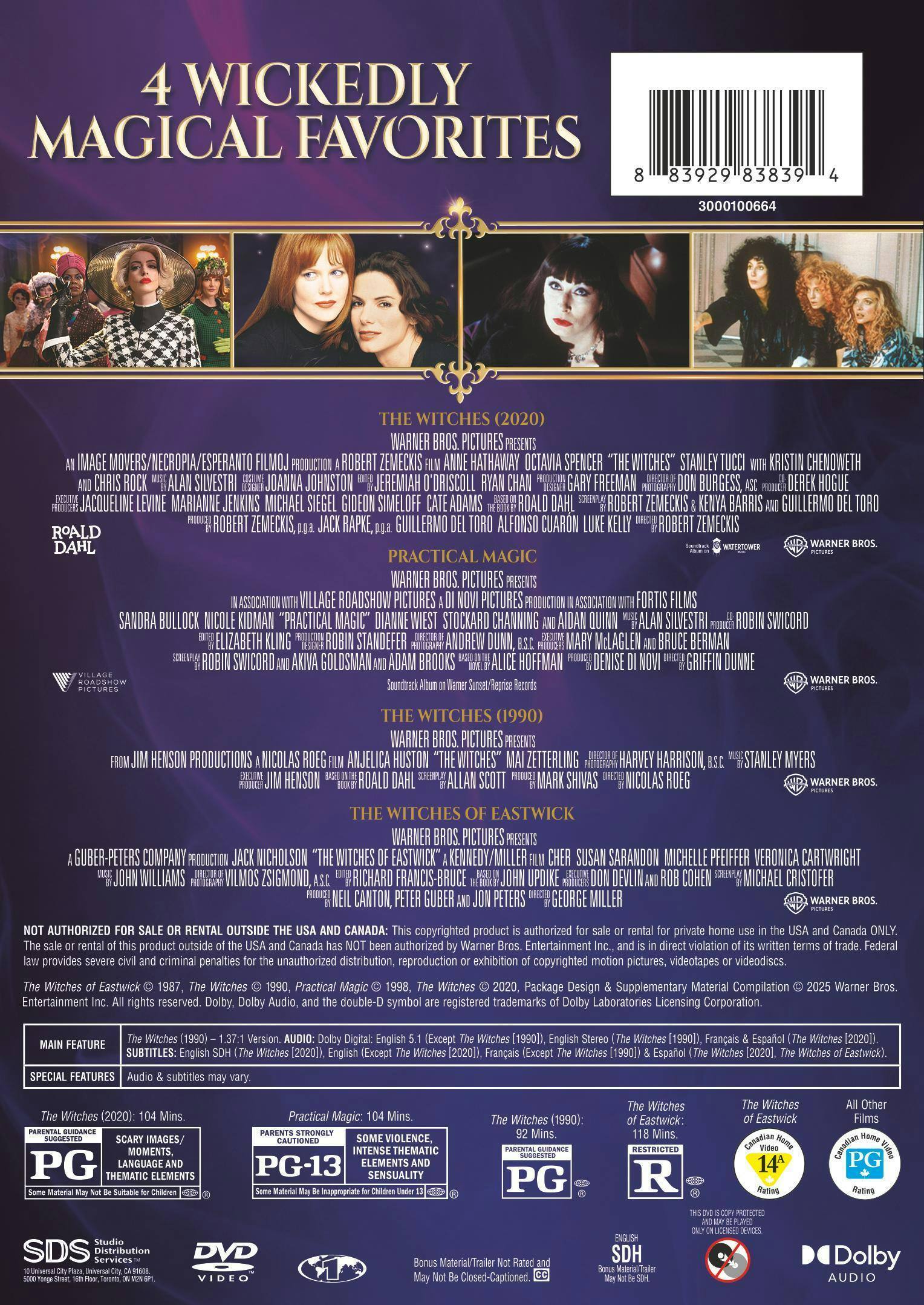 Back. Witches: 4-Film Collection   - DVD.