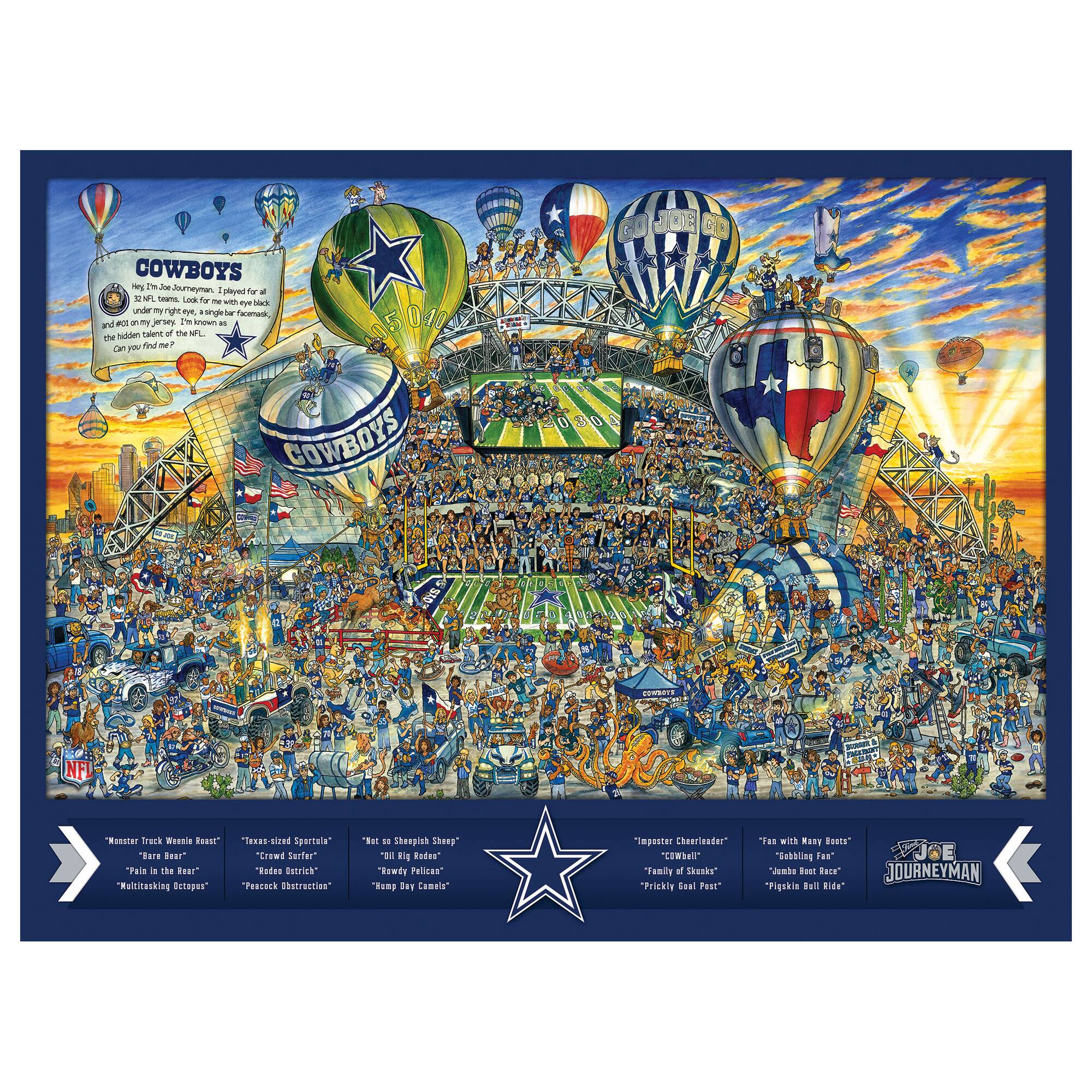 YouTheFan - Dallas Cowboys 500-Piece Joe Journeyman Puzzle - Multicolor