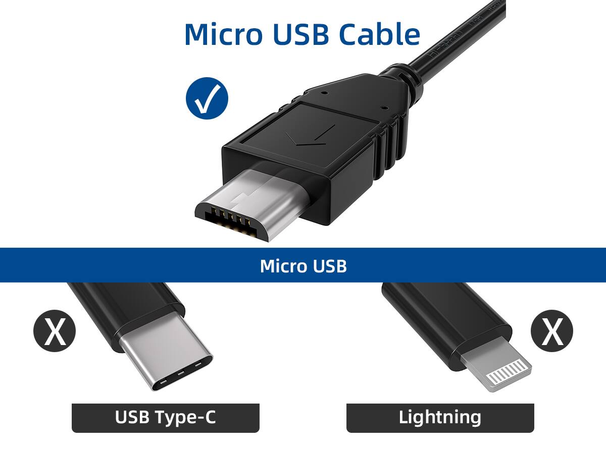 Micro USB Cable  
Micro USB  
USB Type-C  
Lightning