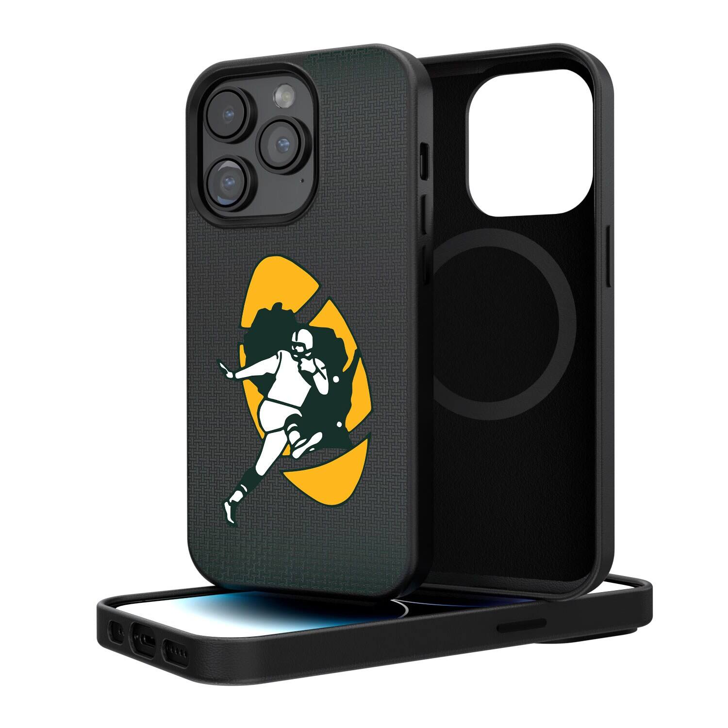 Keyscaper - NFL - Green Bay Packers Linen Logo iPhone Magnetic Bump Case - 15 Pro - Black price history on PriceWatchPro