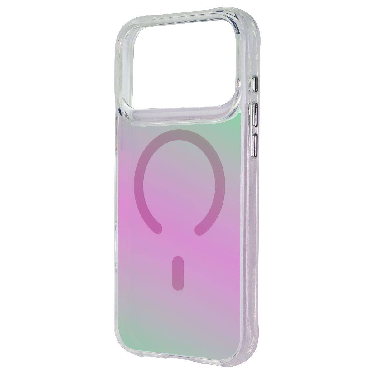 Angle. Prodigee - Glow Series Case for MagSafe for Apple iPhone 17 Pro Max - Iridescent - Iridescent.