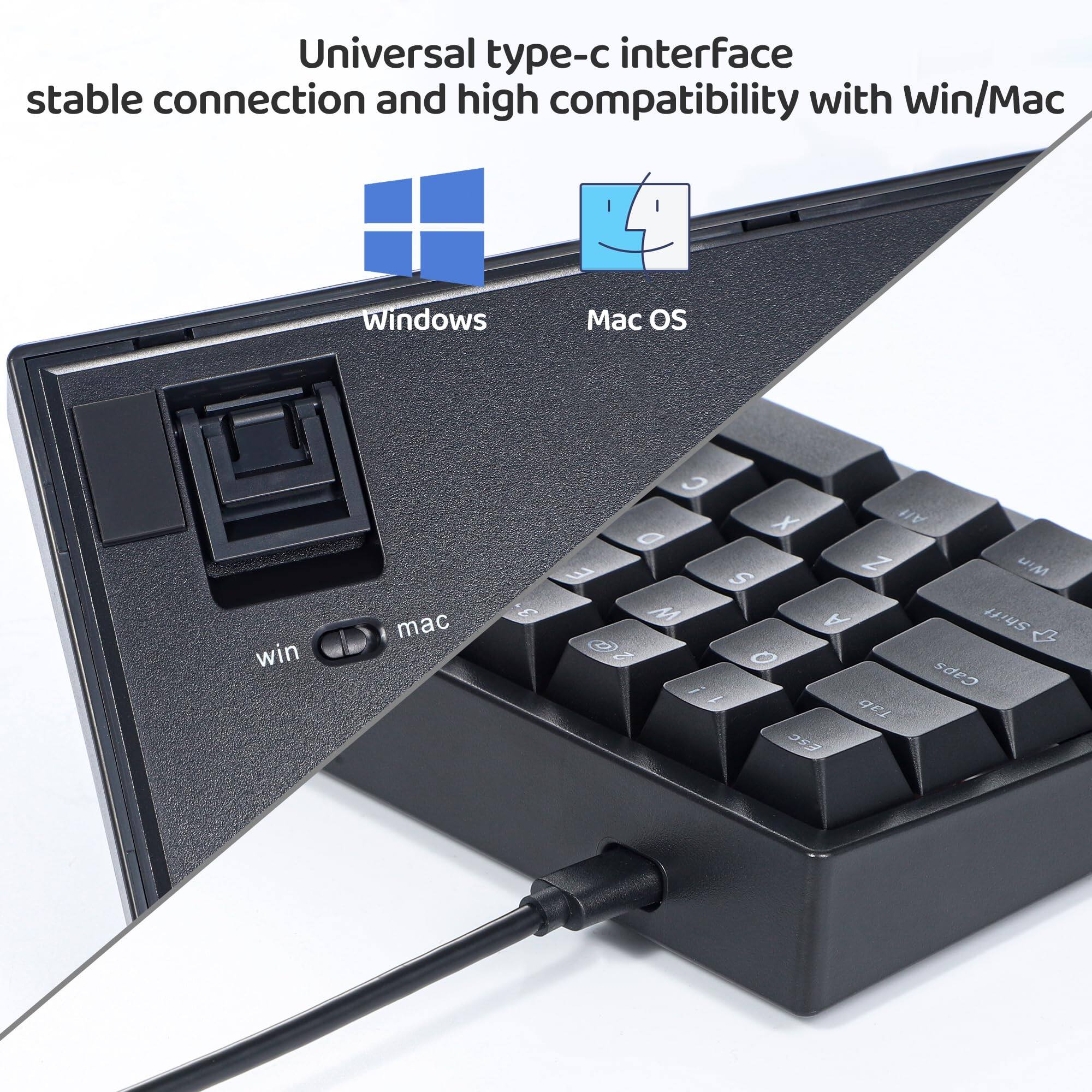 Universal type-c interface  
stable connection and high compatibility with Win/Mac  

Windows  
Mac OS  

win  
mac