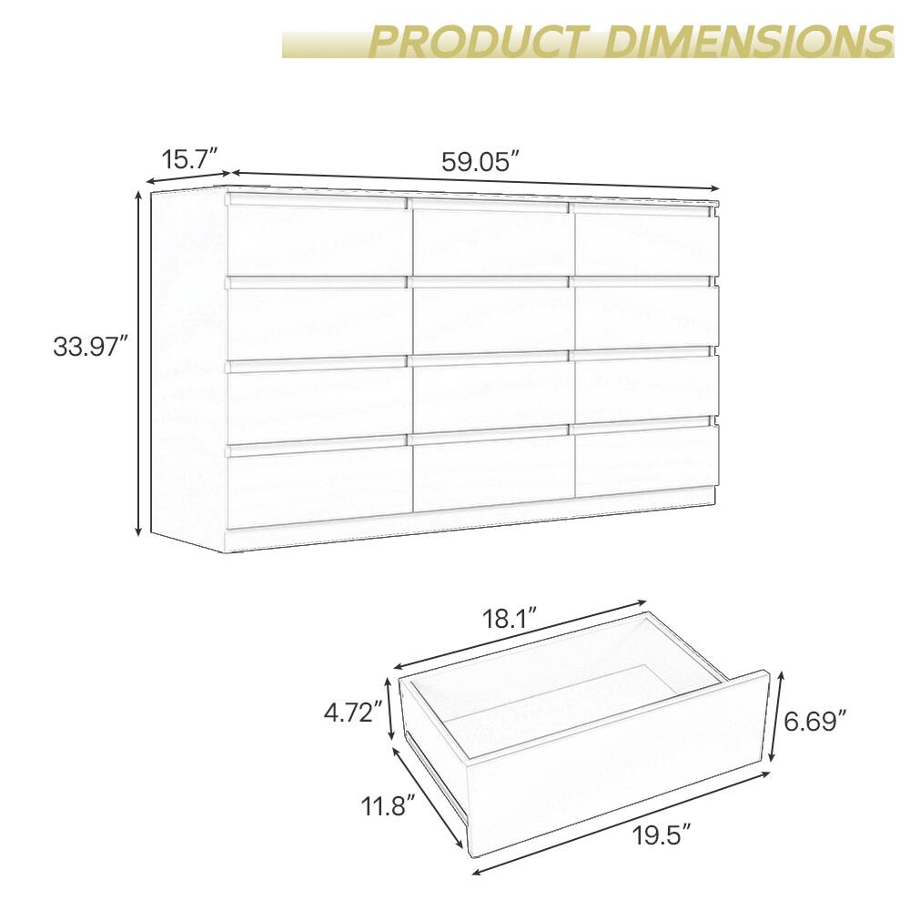 PRODUCT DIMENSIONS  
15.7" x 59.05" x 33.97"  
18.1" x 19.5" x 6.69"  
4.72" x 11.8"
