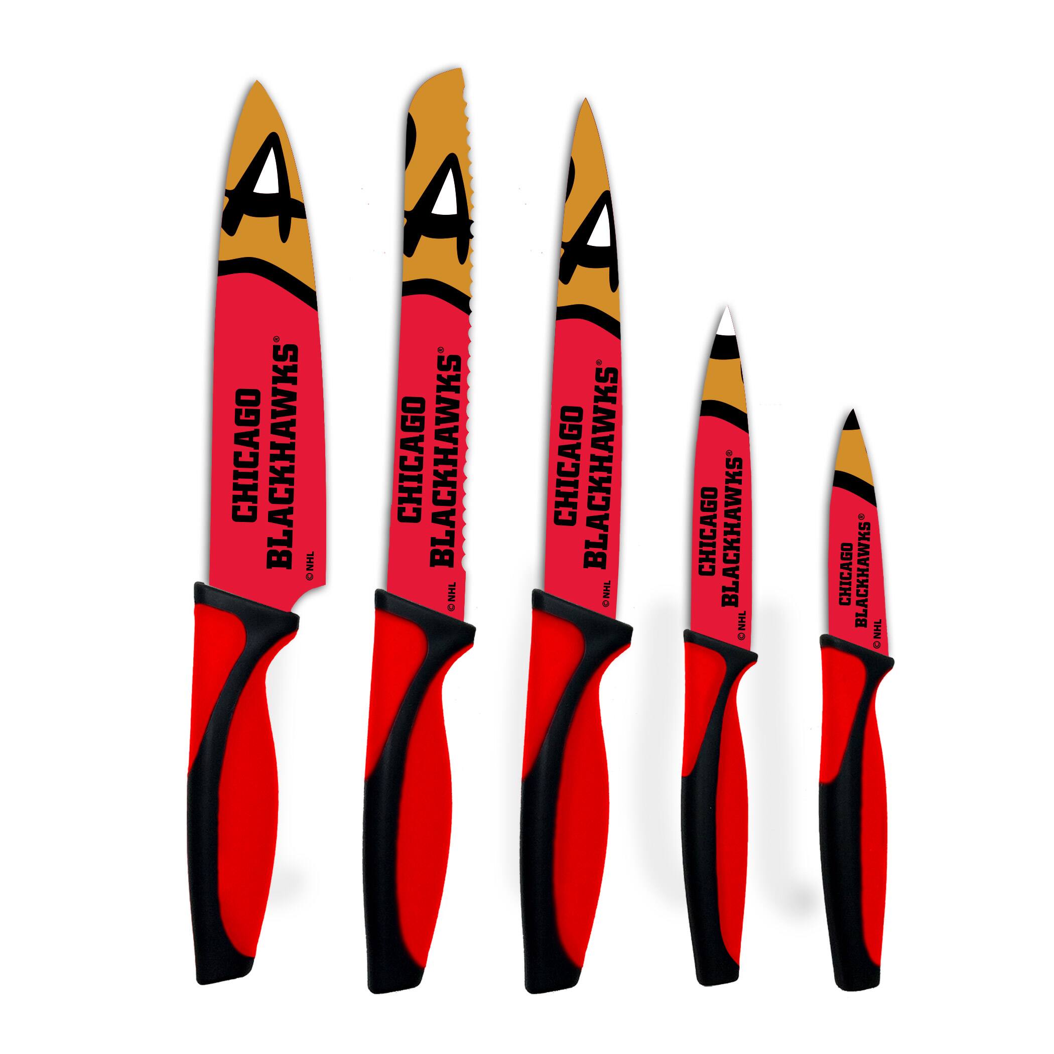 Woodrow - Chicago Blackhawks 5-Piece Stainless Steel Cutlery Knife Set - Multicolor