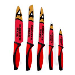 Woodrow - Chicago Blackhawks 5-Piece Stainless Steel Cutlery Knife Set - Multicolor