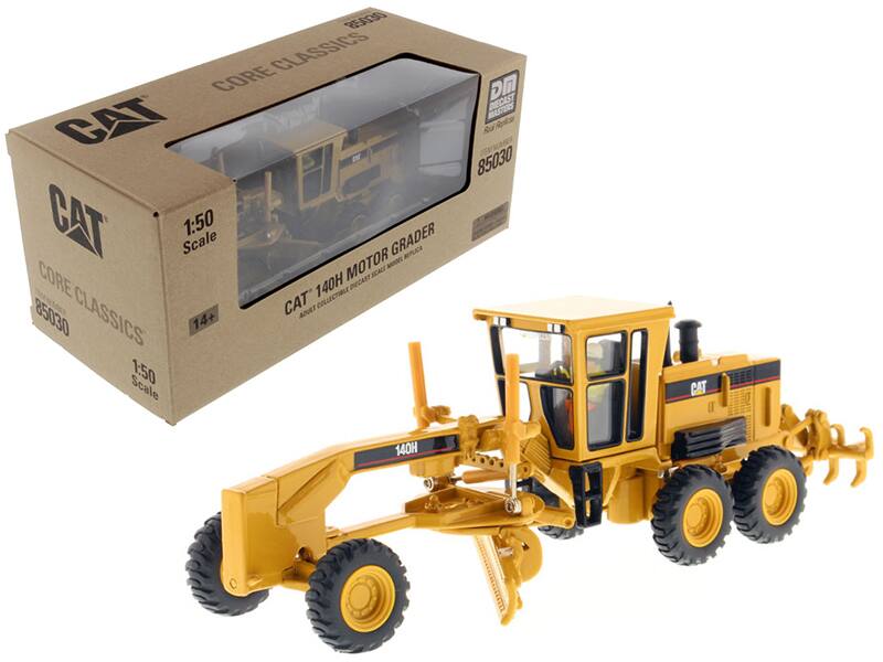 85030 CLASSICS CORE  
1:50 Scale  
CAT® 140H MOTOR GRADER  
ADULT COLLECTIBLE DIECAST SCALE MODEL REPLICA  
14+  
DM 7  
BASTERS DIECAST  
CORE CLASSICS  
1:50 Scale  
85030