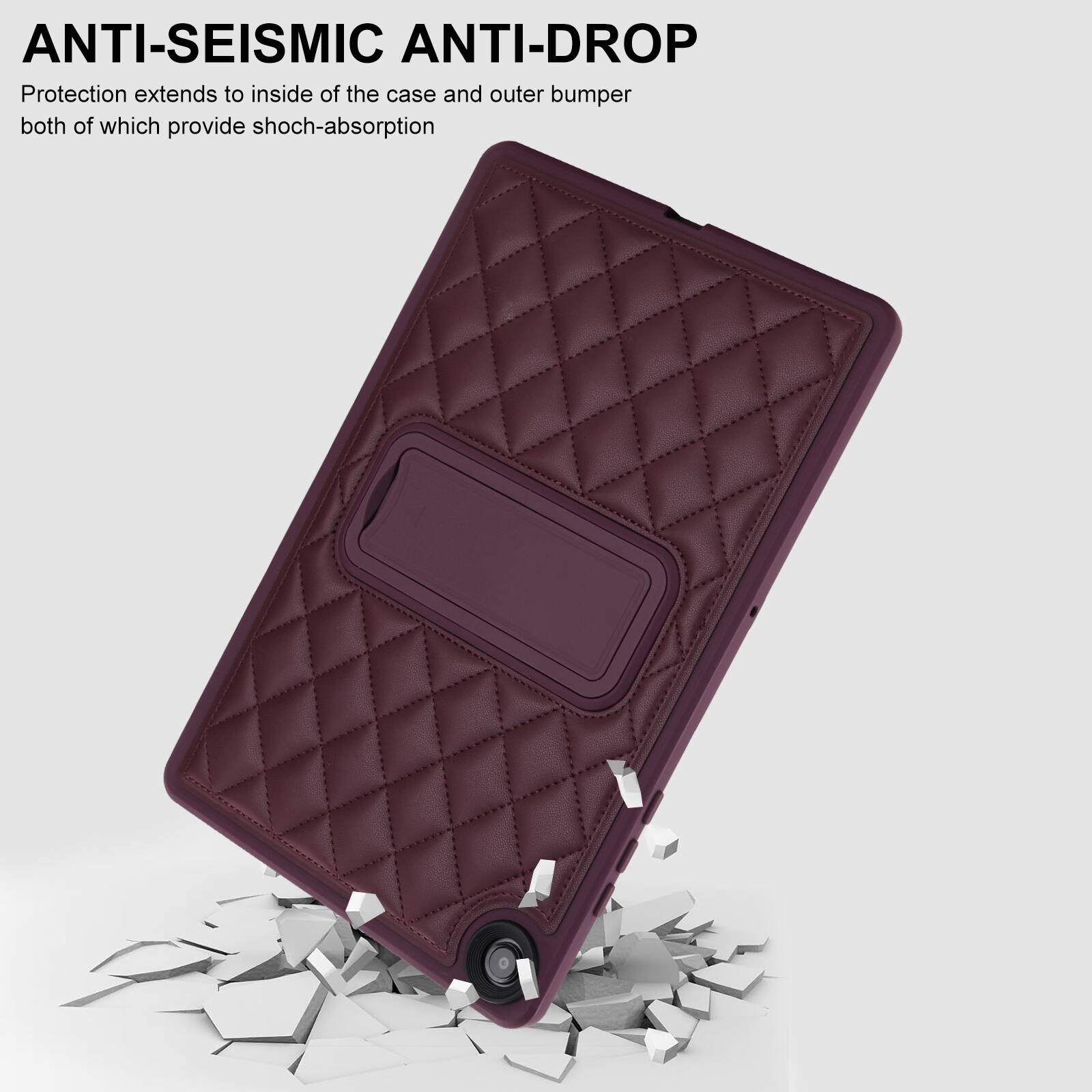 ANTI-SEISMIC ANTI-DROP  
Protection extends to inside of the case and outer bumper both of which provide shock-absorption
