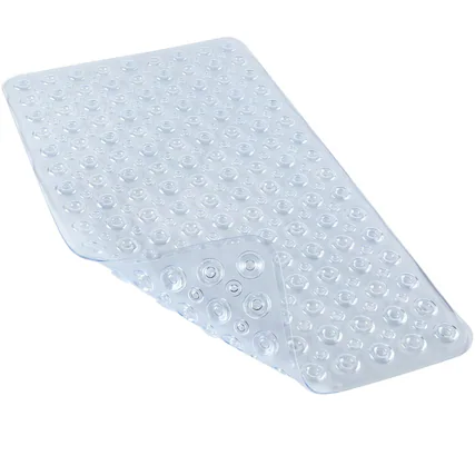 Front. Vicyak - Bathtub Mat Non Slip Shower Mats with Extra Drain Holes - Clear White.