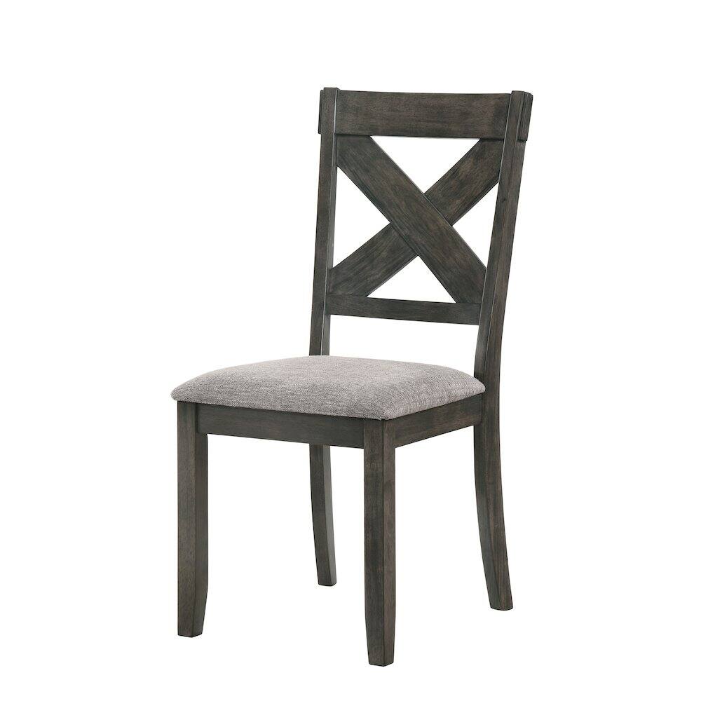 Angle. New Classic Furniture - Gulliver Wood Side Chair (Set of 2) - Rustic Brown.