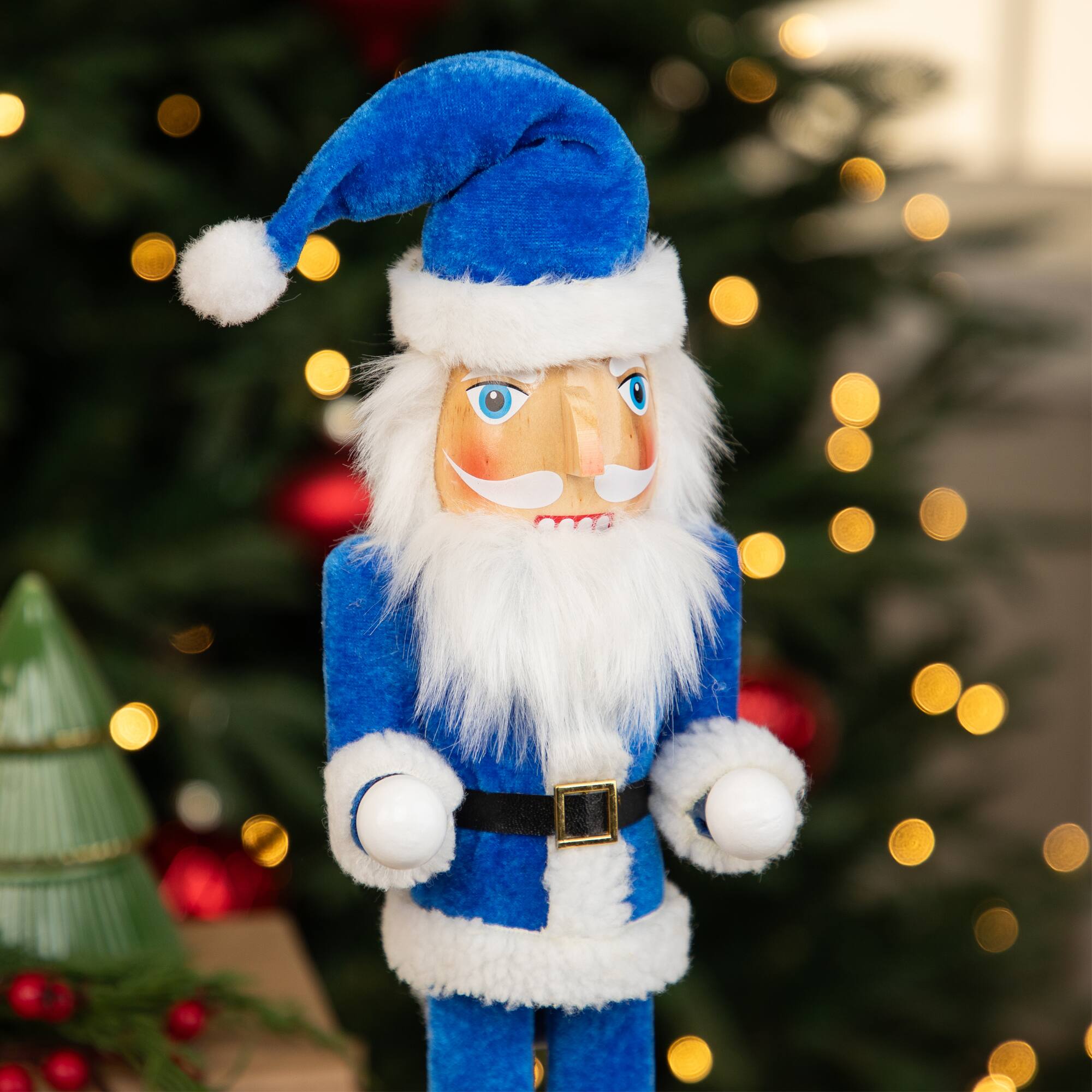 Alt View 2. Northlight - Santa Claus Wooden Holiday Nutcracker - 14" - White.