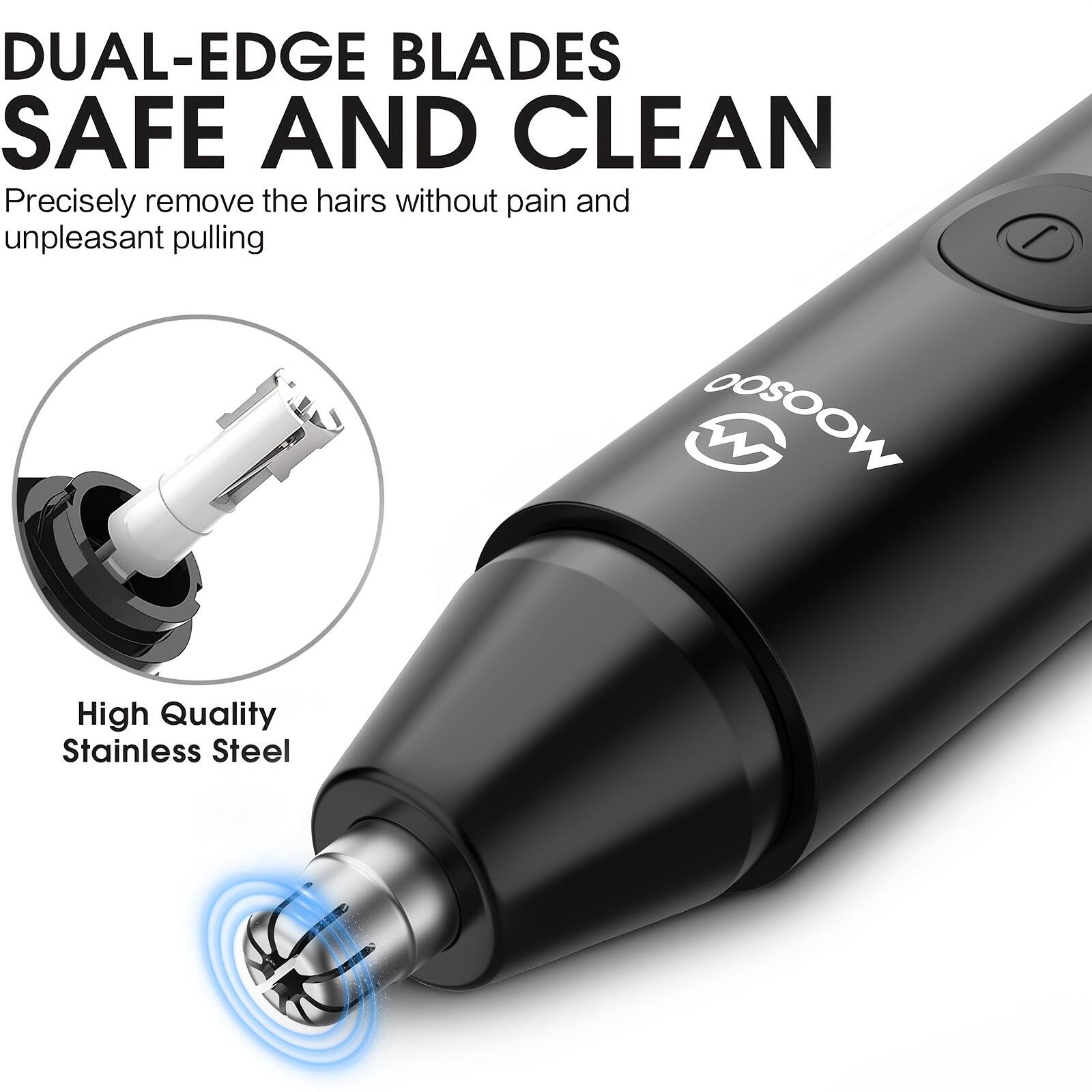 DUAL-EDGE BLADES SAFE AND CLEAN
Precisely remove the hairs without pain and unpleasant pulling
W OOSOOW
High Quality Stainless Steel