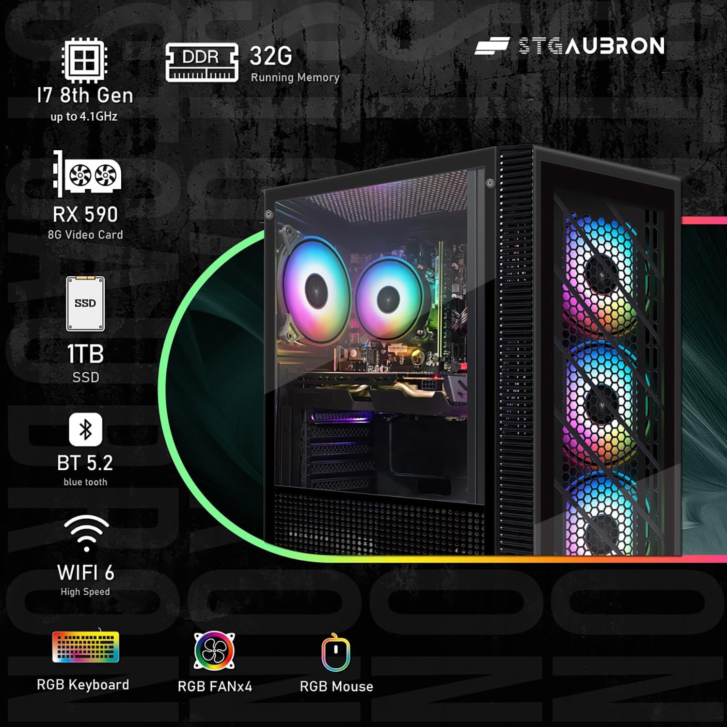 CPU thatb1709043student STGAubron Gaming PC Desktop Computer, Intel Core i7 8th Gen