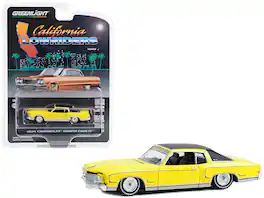 Greenlight - 1971 Chevrolet Monte Carlo Lowrider Sunflower Top "California Lowriders" Series 3 1/64 - Yellow With Black