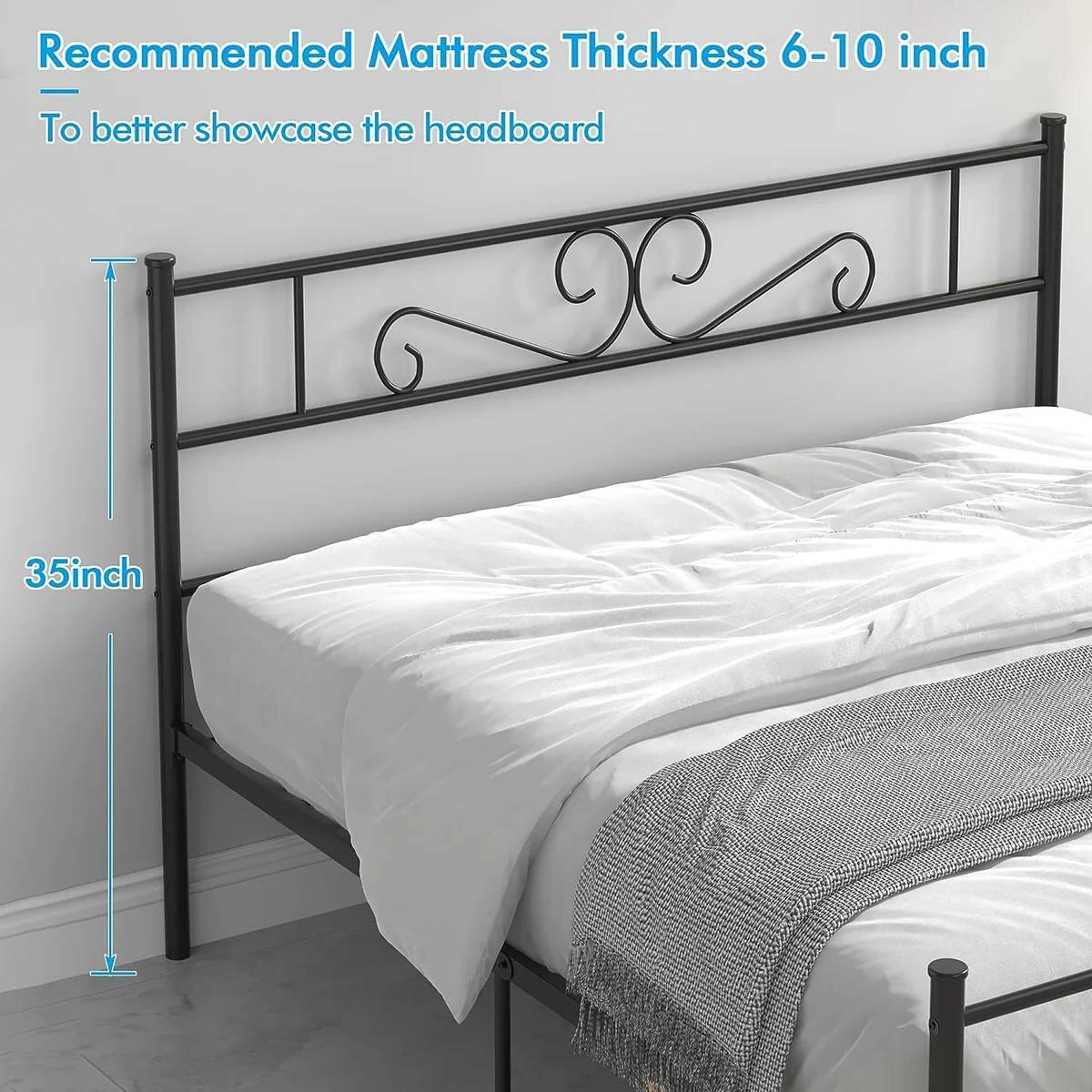 Recommended Mattress Thickness 6-10 inch

To better showcase the headboard

35inch