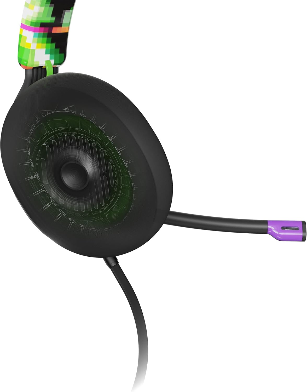 Alt View 6. Skullcandy - SLYR Pro Wired Gaming Headset, Mic, Lightweight, Soft Ear Cushions, Mute and Volume Control, PC, Xbox, PlayStation - Green.