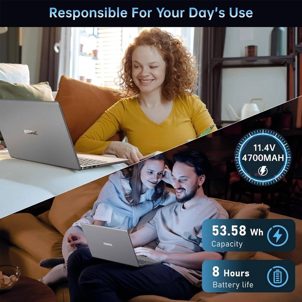 Responsible For Your Day's Use

11.4V 4700MAH

53.58 Wh Capacity

8 Hours Battery life