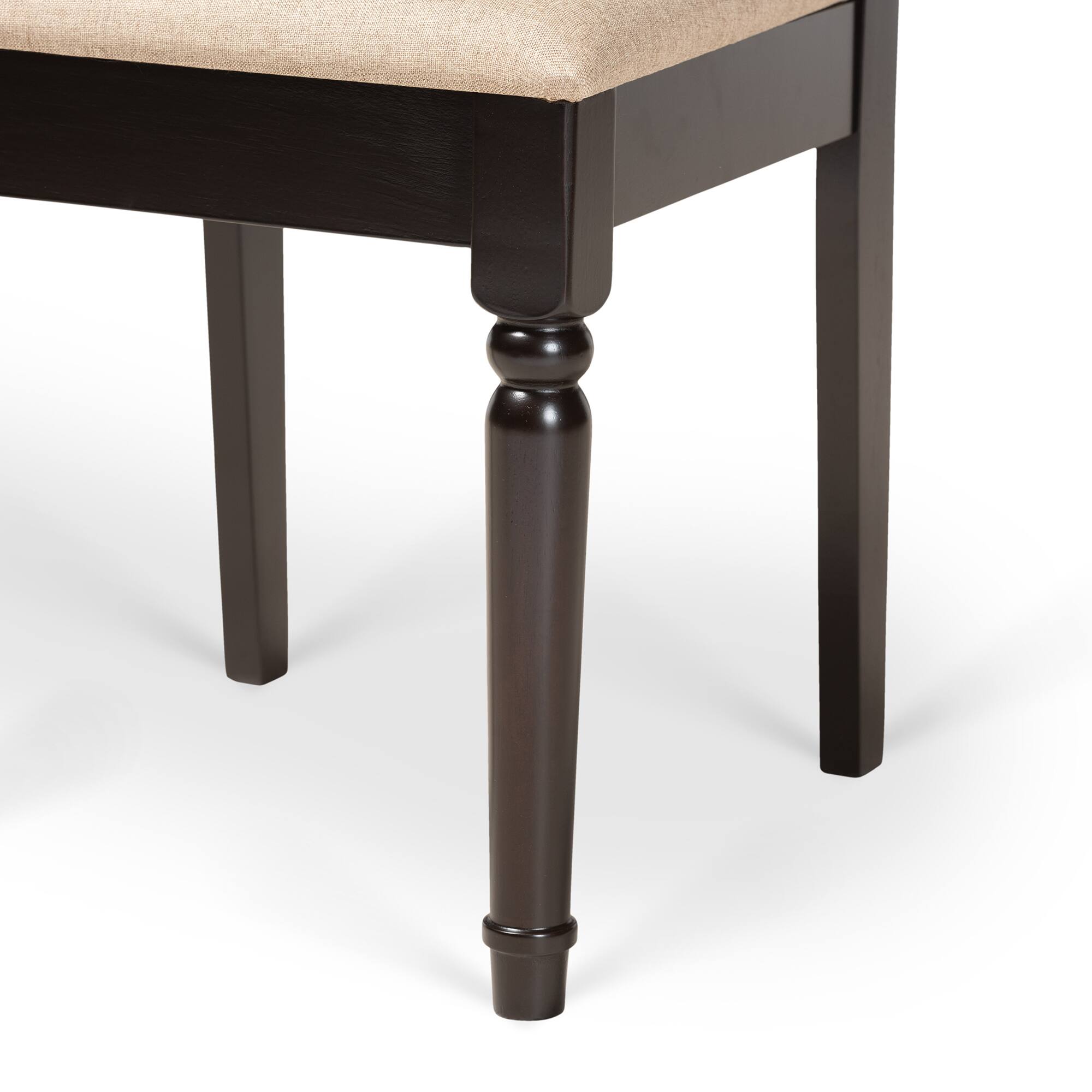 Alt View 1. Baxton Studio - Cherese Modern Fabric Upholstered and Finished Wood 2-Piece Dining Chair Set - Sand/dark brown.