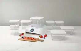 Silo - Deep Vacuum Food Storage System with 10 Containers, Built-In Scale and Alexa - White