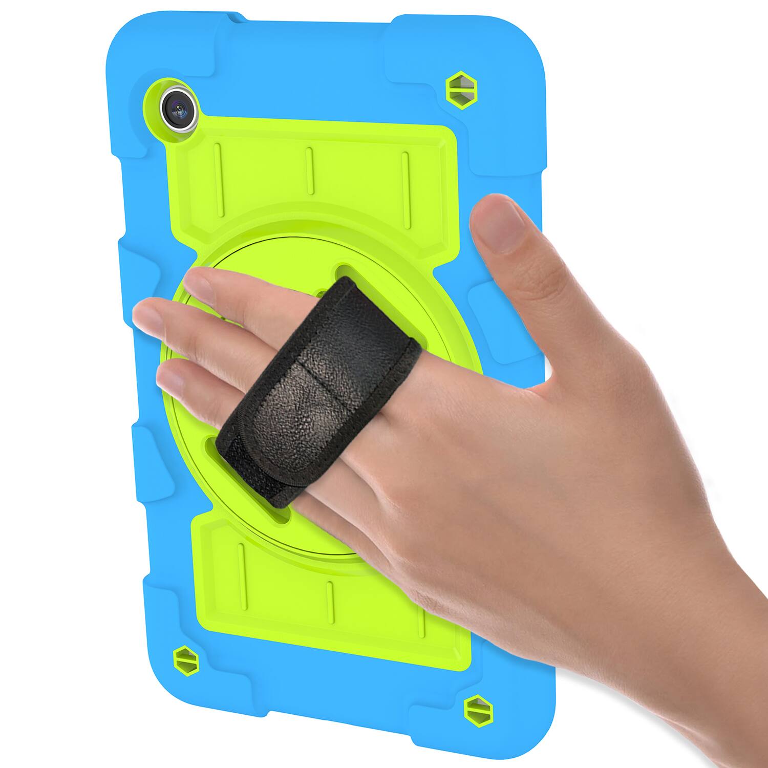 Alt View 3. Dteck - Heavy Duty Rugged Case for Samsung Galaxy Tab A9 8.7-inch 2023,Shockproof Kickstand Cover with Shoulder Strap - G.