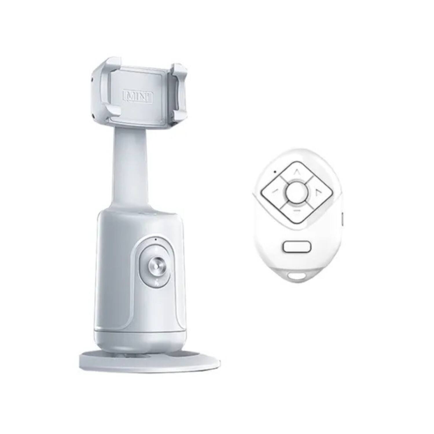 Front. Stock Preferred - Selfie AI Videographer 3-in-1 Auto Motion Hands-Free Phone Mount - White - White.