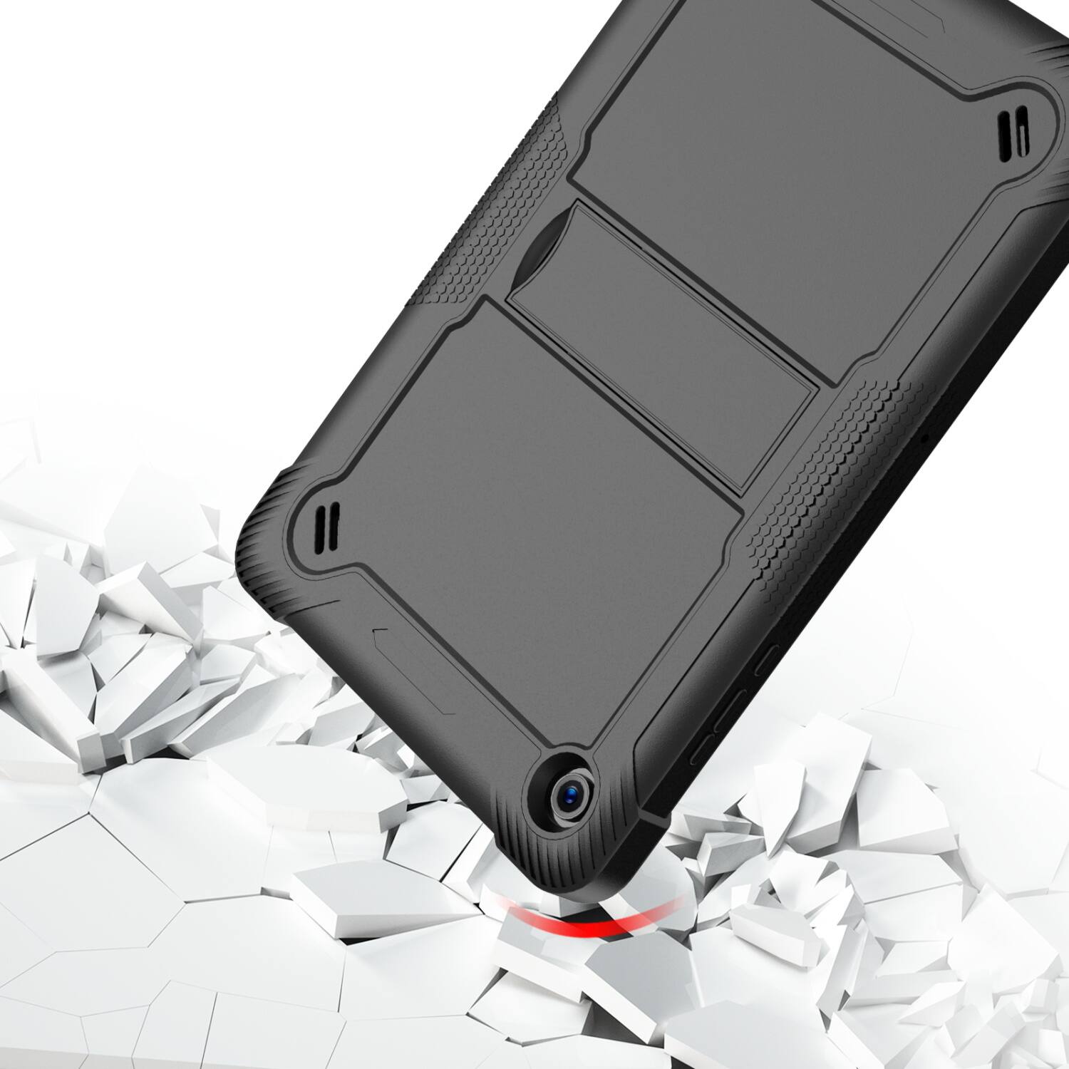 Alt View 1. Echelon - Rampart Series Rugged Tablet Case with Kickstand for Galaxy Tab A11+ 5G and Tab A9+ 5G - Black.