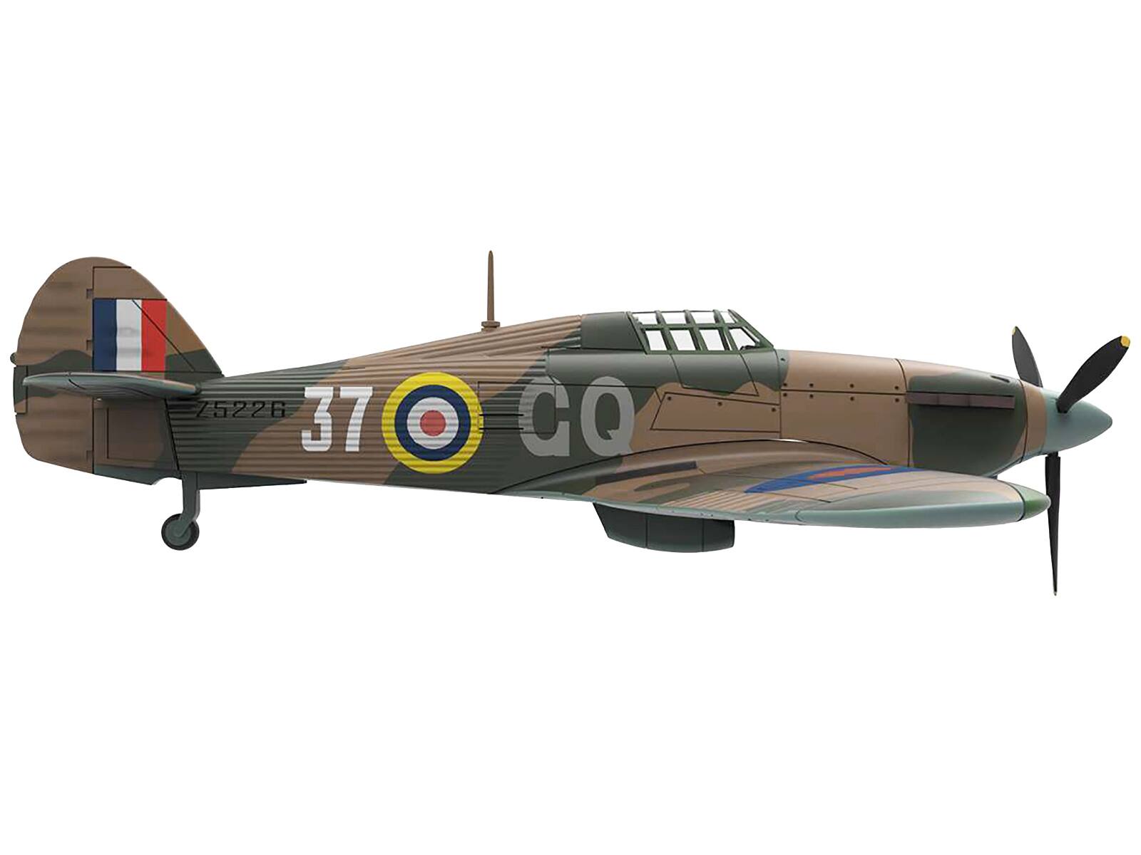 Angle. Luppa - Hawker Hurricane Mk.IIB Aircraft No. 134 Squadron 151 Wing Vaenga USSR (1941) RAF Planes of World War II Series 1/72 - Multicolor.
