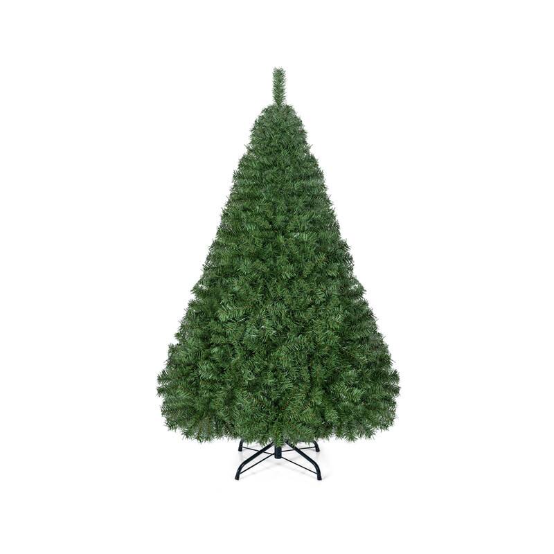 Alt View 2. WELLFOR - 5ft Unlit Hinged Artificial Christmas Tree with 519 Full PVC Branch Tips‑Holiday Indoor Decoration - Green.