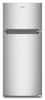 Front. Whirlpool - 28 in. Wide 18.0 cu. ft. Top-Freezer Counter-Depth Refrigerator with Total Coverage Cooling - Fingerprint-Resistant Stainless Finish.