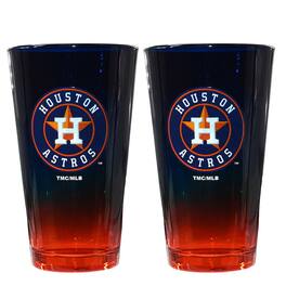 The Memory Company - Houston Astros Two-Pack 16oz. Ombre Pint Glass Set - Multicolor