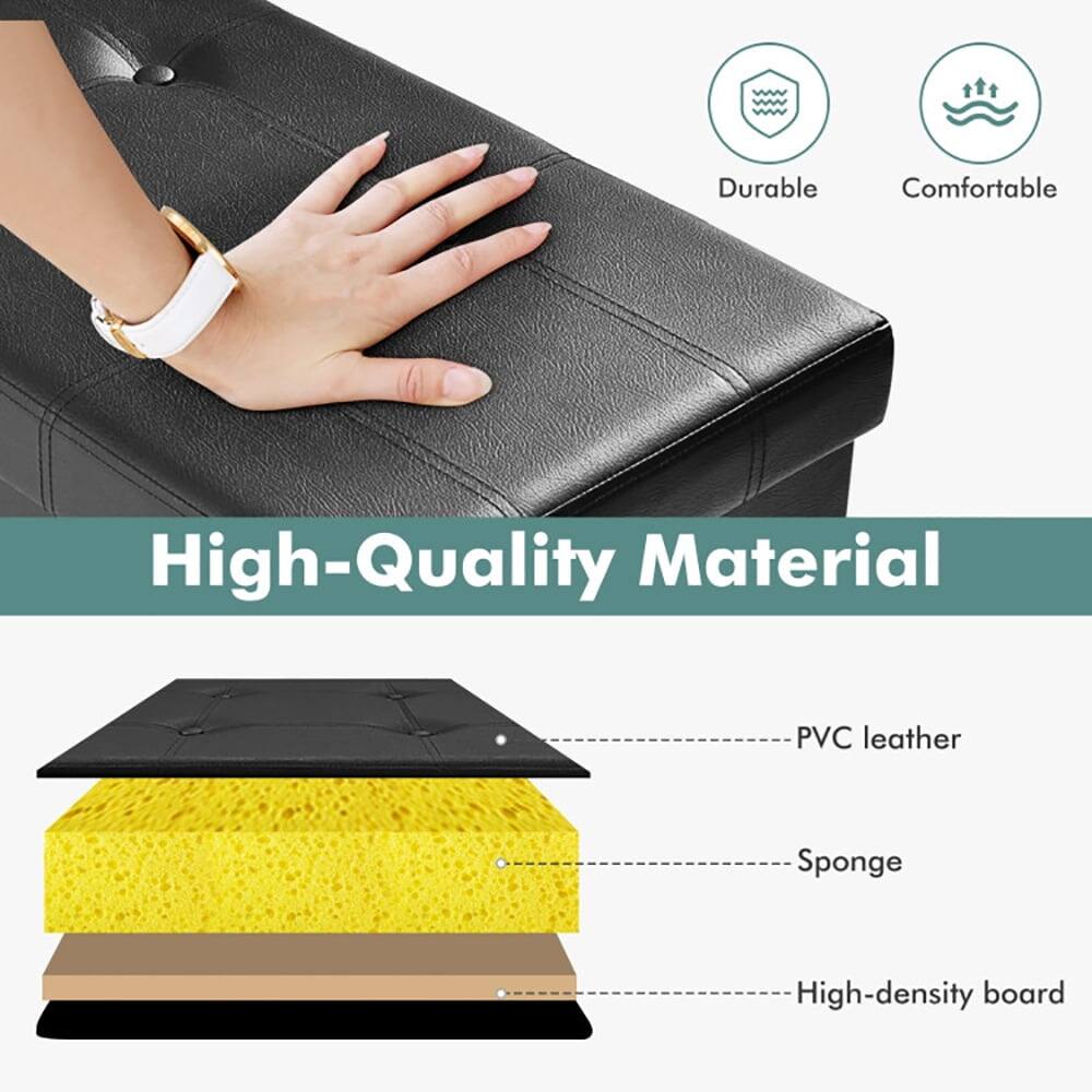 Durable, Comfortable, High-Quality Material  
PVC leather, Sponge, High-density board