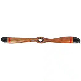 Zeckos - 24 Inch Hand Carved Wooden Propeller Vintage Aviation Home Decor Wall Sculpture - Multicolored