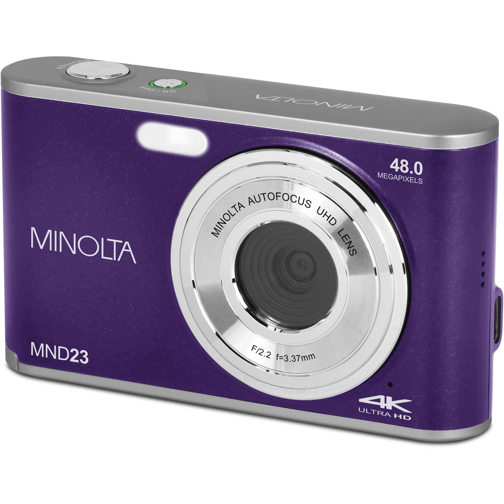 A MINOLTA 48.0 MEGAPIXELS AUTOFOCUS UHD LENS .... MND23 F/2.2 f=3.37mm mm AK ULTRA HD