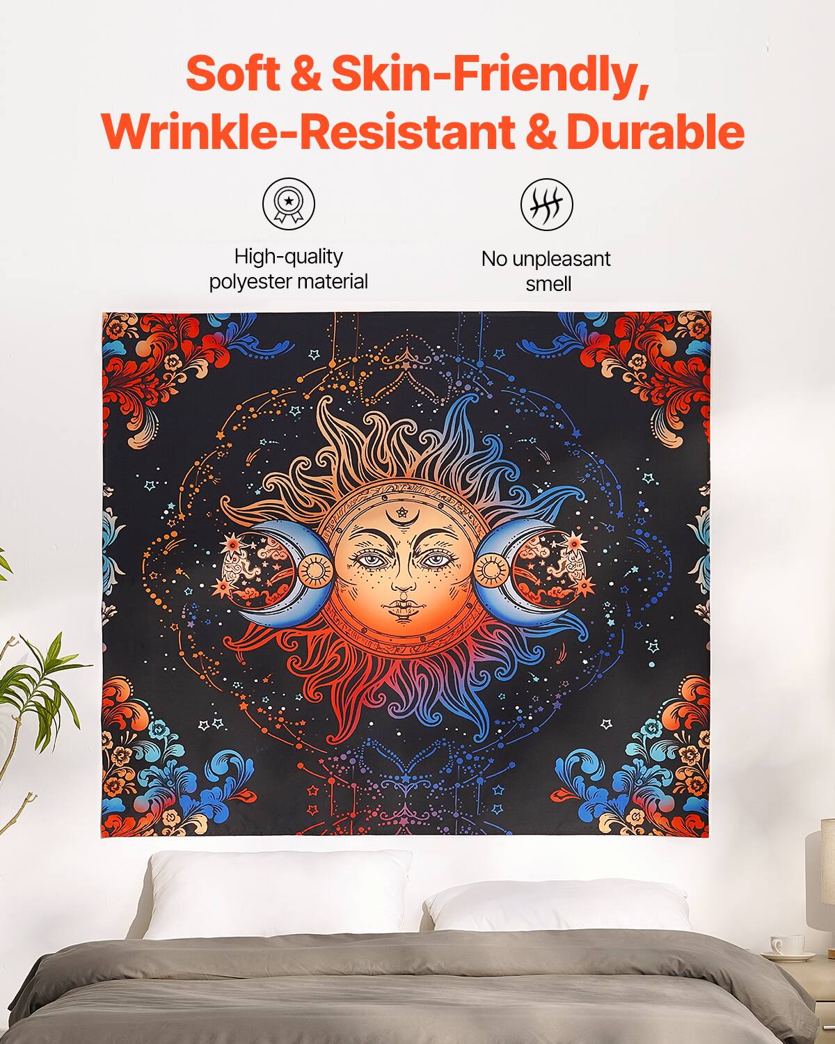 Soft & Skin-Friendly, Wrinkle-Resistant & Durable

High-quality polyester material

No unpleasant smell