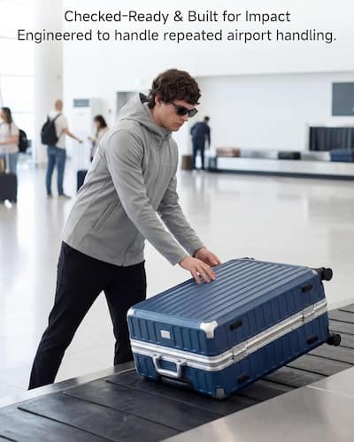 LUGGEX 20 28 Inch Aluminum Zipperless Polycarbonate Luggage Set ZX LUGGEX 20 28 Inch Aluminum Zipperless Polycarbonate Luggage Set ZX