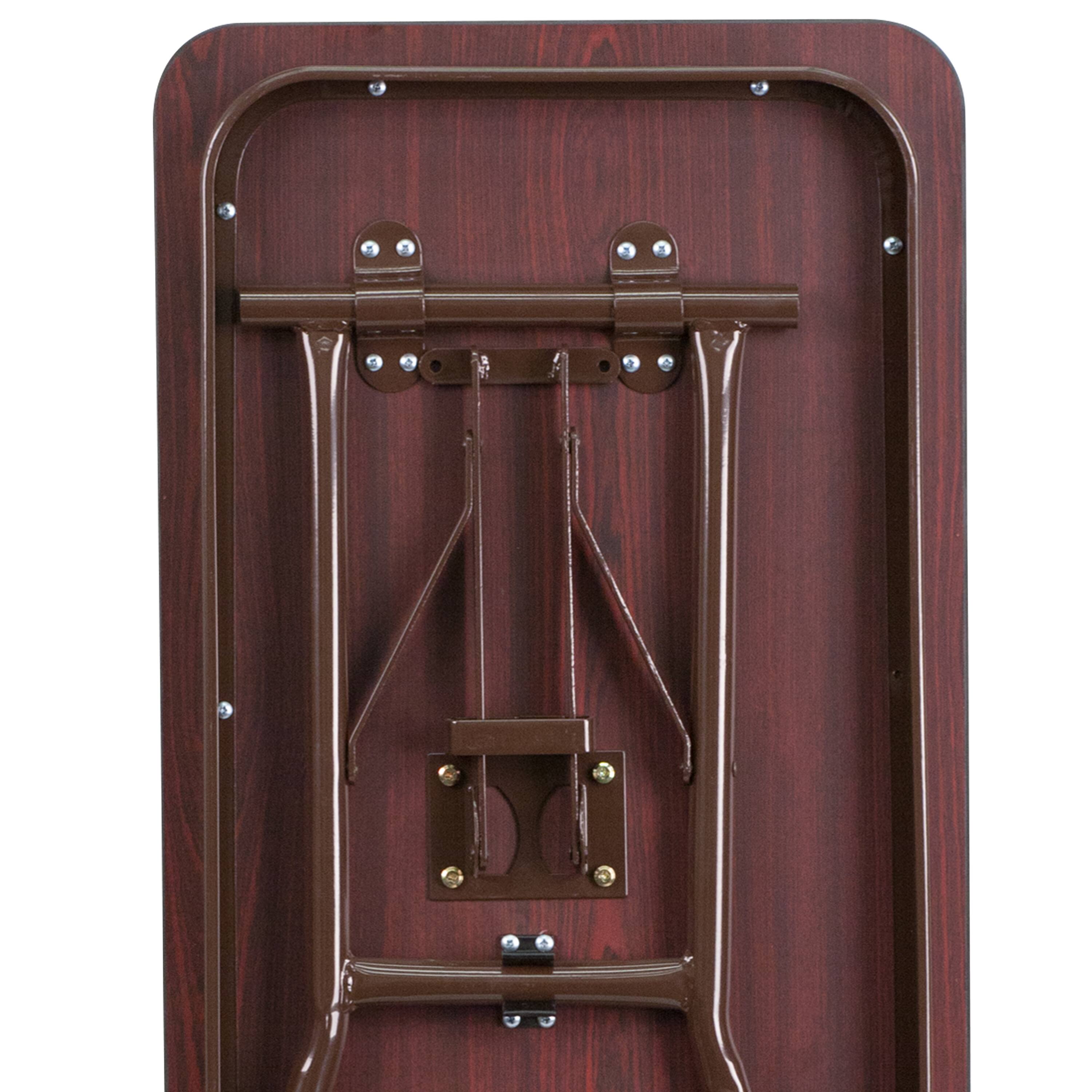 Alt View 16. Alamont Home - 5-Foot Mahogany Melamine Laminate Folding Training Table - Mahogany.