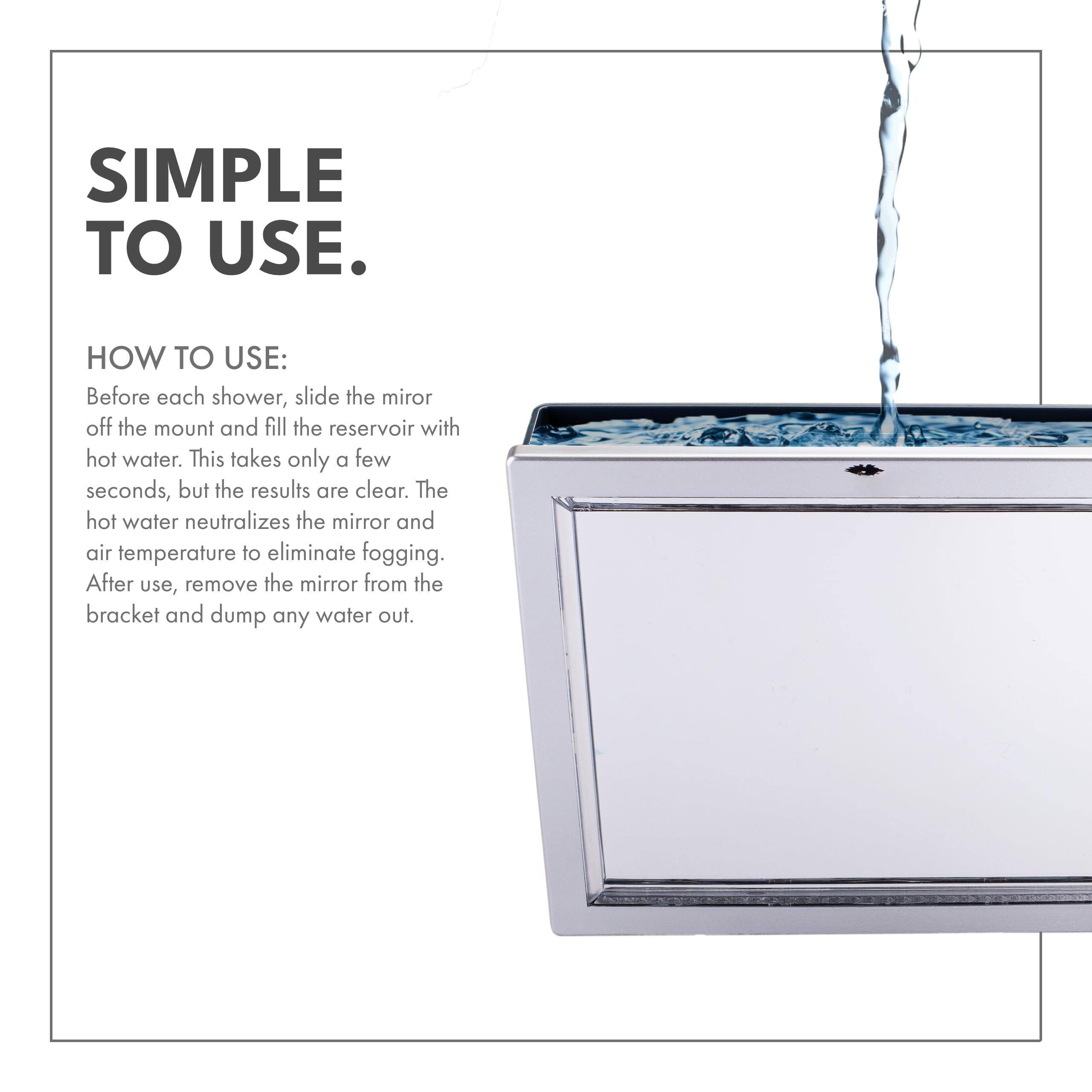Cedar Assembly Deluxe Led Fogless Shower Mirror With Squeegee Anti fog ...