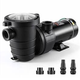 VEVOR - Above Ground Pool Pump, 1HP, 80 GPM Max. Flow Single Speed Swimming Pool Pump, 120V 3450 RPM 36 ft Max. Head Lift Pool - Black