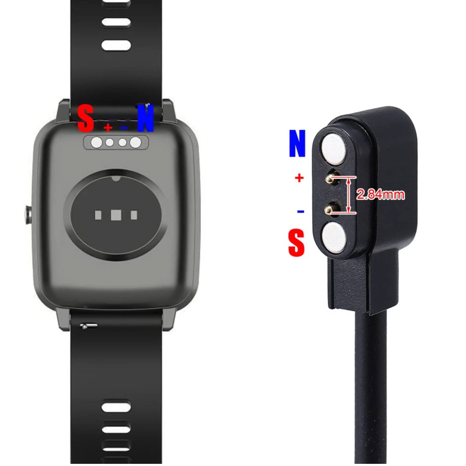 Angle. Home Collection - 2-Pin Universal Magnetic USB Charging Cable for Smart Watch.