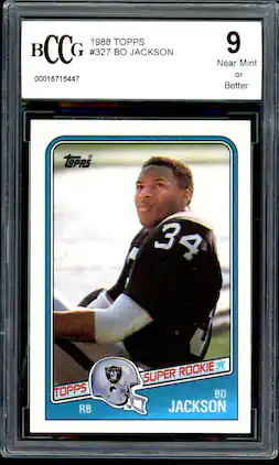 Bo Jackson Rookie Card 1988 Topps #327 BGS BCCG 9