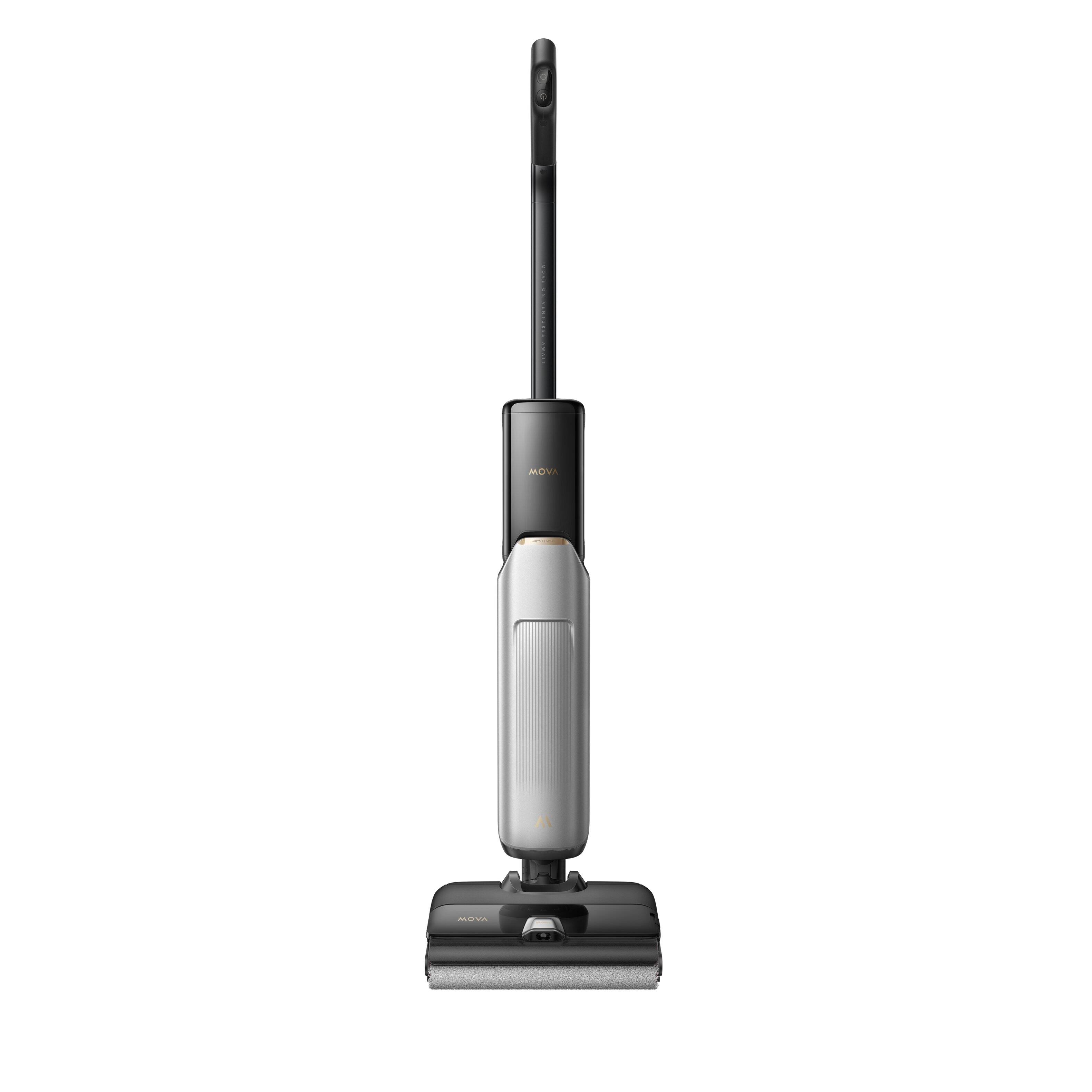 Angle. MOVA - X4 Pro Wet Dry Cordless Vaccum, 2kPa Suction, Zero Tangle, Hot Water Mopping,Dual-Edge Cleaning - Black.