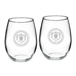 Jardine - Washington College Shoremen 21oz. 2-Piece Stemless Wine Glass Set - Multicolor