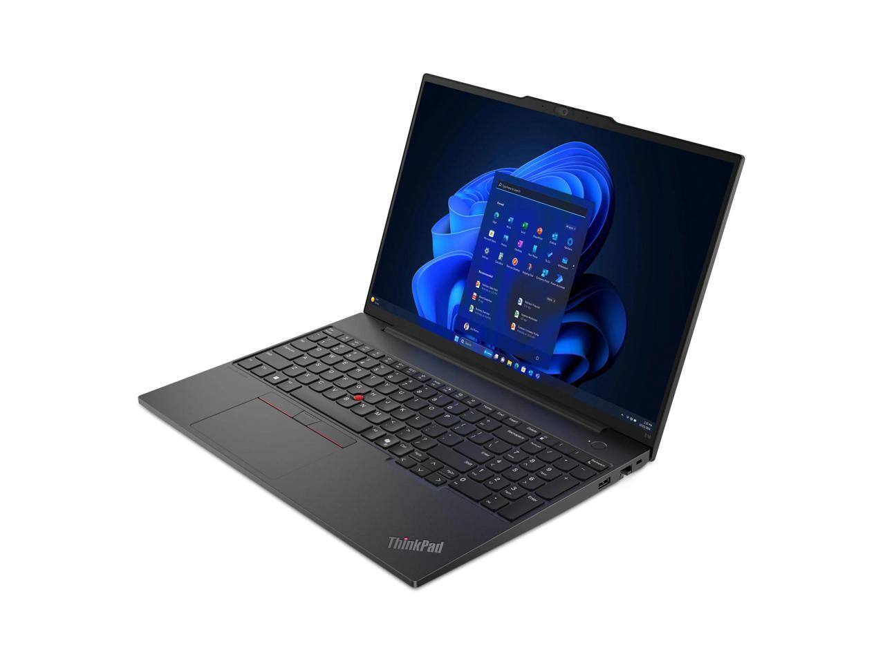 Alt View 2. Lenovo - Lenovo ThinkPad E16 Gen 2 AMD Laptop, 16" IPS  60Hz, Ryzen 7 7735U, 16GB, 1TB SSD - Graphite Black.