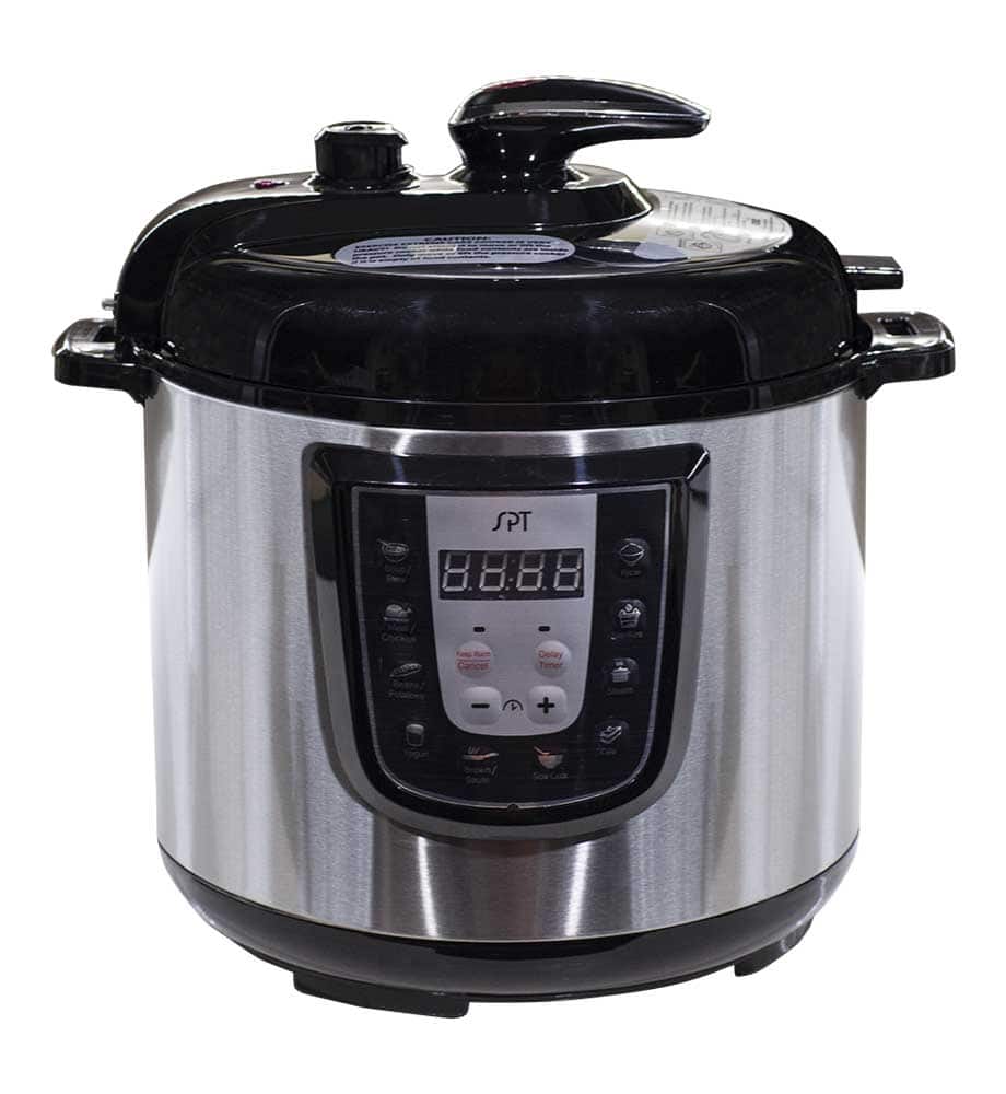 SPT - 6-Quart Digital Electric Pressure Cooker - Stainless Steel