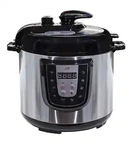 SPT - 6-Quart Digital Electric Pressure Cooker - Stainless Steel